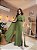 VESTIDO LONGO CHIFON OMBRO SO VERSALIS COM FLOR PHIZE VERDE OLIVA - Imagem 1
