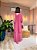 VESTIDO LONGO CHIFFON MULA MANCA COM FAIXA FUCSIA - Imagem 1