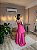 VESTIDO LONGO ZIBELINE ALCINHA DETALHE ACIMA DO BUSTO RECORTES E CAMADAS  FUCSIA - Imagem 3