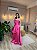VESTIDO LONGO ZIBELINE ALCINHA DETALHE ACIMA DO BUSTO RECORTES E CAMADAS  FUCSIA - Imagem 2