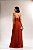 VESTIDO LONGO PLISSADO GOLA ALTA TERRA COTA - Imagem 2