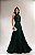 VESTIDO LONGO PLISSADO GOLA ALTA VERDE ESMERALDA - Imagem 1