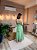 VESTIDO MIDI BABADO DECOTE V COM DETALHE SAIA  FLUIDO VERDE OLIVA - Imagem 2