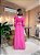 VESTIDO LONGO CHIFON COM RECORTE CINTURA E ARGOLA ML PINK - Imagem 2