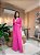 VESTIDO LONGO CHIFON COM RECORTE CINTURA E ARGOLA ML PINK - Imagem 1