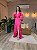 VESTIDO LONGO CREPE DE SEDA MANGA LONGA DECOTE V  PINK - Imagem 2