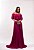 VESTIDO LONGO CHIFFON OMBRO A OMBRO SAIA PLISSADA FUCSIA - Imagem 1