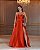 VESTIDO LONGO ZIBELINE TOMARA CAIA DECOTE CORAÇÃO TERRA COTA - Imagem 1