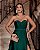 VESTIDO LONGO ZIBELINE TOMARA CAIA DECOTE CORAÇÃO VERDE ESMERALDA - Imagem 2