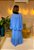 VESTIDO LONGO CHIFON COM CAPA REMOVIVEL E ALÇA FINA SAIA BABADO AZUL SERENITY - Imagem 2