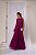 VESTIDO LONGO CHIFFON COM BRILHO PLISSADO  SOBREPOSIÇÃO CAMISETA FUCSIA - Imagem 1