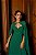 VESTIDO LONGO CHIFFON PLISSADO ALCINHA CAPA VERDE ESMERALDA - Imagem 1
