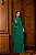 VESTIDO LONGO CHIFFON PLISSADO ALCINHA CAPA VERDE ESMERALDA - Imagem 2