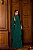 VESTIDO LONGO CHIFFON PLISSADO ALCINHA CAPA VERDE PETROLEO - Imagem 2