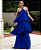 VESTIDO LONGO CREPE DE SEDA EM CAMADAS ALCINHA AZUL ROYAL - Imagem 1