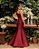 VESTIDO LONGO ZIBELINE ALÇA FINA E ALÇA LARGA COM DETALHE FLOR MARSALA - Imagem 2