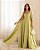 VESTIDO LONGO CREPE SEDA MANGA CAPA VERDE MENTA - Imagem 1
