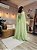 VESTIDO LONGO CREPE SEDA MANGA CAPA VERDE MENTA - Imagem 2