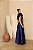 VESTIDO LONGO ZIBELINE OMBRO SÓ COM BABADO FENDA AZUL ROYAL - Imagem 2