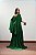 VESTIDO LONGO PLISSADO COM MANGA CAPA VERDE ESMERALDA - Imagem 2