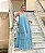 VESTIDO CHIFFON LONGO ALCINHA SAIA CAMADAS AZUL SERENETY - Imagem 1