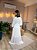 VESTIDO LONGO CHIFFON COM LUREX MANGA LONGA FLUIDO BRANCO - Imagem 3
