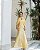 VESTIDO LONGO ZIBELINE SEREIA TOMARA QUE CAIA COM ECHARPE AMARELO - Imagem 1