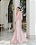 VESTIDO LONGO ZIBELINE SEREIA TOMARA QUE CAIA COM ECHARPE ROSA - Imagem 3