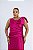 VESTIDO LONGO ZIBELINE DETALHE DRAPEADO NA FRENTE LAÇO NA ALÇA FUCSIA - Imagem 2