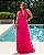 VESTIDO LONGO CREPE SEDA GOLA BOBA AMARRAÇÃO COSTA PINK - Imagem 1