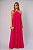 VESTIDO CHIFFON BABADO FRENTE ÚNICA MARIBEL PINK - Imagem 1