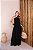 VESTIDO CHIFFON BABADO FRENTE ÚNICA MARIBEL PRETO - Imagem 1