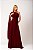 VESTIDO CHIFFON TOMARA QUE CAIA COM CAPA REMOVÍVEL MARSALA - Imagem 1