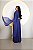 VESTIDO CHIFFON TOMARA QUE CAIA COM CAPA REMOVÍVEL AZUL MARINHO - Imagem 3