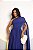 VESTIDO CHIFFON TOMARA QUE CAIA COM CAPA REMOVÍVEL AZUL MARINHO - Imagem 2