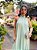 VESTIDO LONGO CHIFFON FRENTE ÚNICA SAIA CAMADA VERDE TIFFANY - Imagem 3