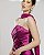 VESTIDO LONGO ZIBELINE COM BUSTO DRAPEADO CAPA REMOVÍVEL FENDA LATERAL FUCSIA - Imagem 2