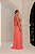 VESTIDO LONGO CORSET COM SAIA PLISSADA CORAL - Imagem 3