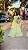 VESTIDO LONGO CHIFFON LISO COM DETALHE PLISSADO DECOTE V VERDE MENTA - Imagem 3