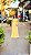 VESTIDO LONGO CHIFFON LISO COM DETALHE PLISSADO DECOTE V AMARELO - Imagem 1