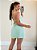 VESTIDO CHIFFON GOLA BOBA SAIA COM CAMADA  VERDE MENTA - Imagem 2