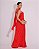 VESTIDO SEDA TOMARA QUE CAIA COM ECHARPE VERMELHO - Imagem 2