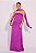 VESTIDO SEDA TOMARA QUE CAIA COM ECHARPE FUCSIA - Imagem 1