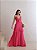 VESTIDO CHIFFON  ALCINHA DETALHE BABADO PINK - Imagem 1