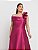 VESTIDO LONGO ZIBELINE COM DETALHE CAMADAS NO OMBRO E ALÇA DETALHE PÉTALAS FUCSIA - Imagem 2