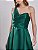 VESTIDO ZIBELINE OMBRO SÓ COM DETALHE DRAPEADO NO BUSTO  DECOTE V VERDE ESMERALDA - Imagem 2