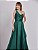 VESTIDO ZIBELINE OMBRO SÓ COM DETALHE DRAPEADO NO BUSTO  DECOTE V VERDE ESMERALDA - Imagem 1