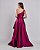 VESTIDO ZIBELINE OMBRO SÓ COM DETALHE DRAPEADO NO BUSTO  DECOTE V FUCSIA - Imagem 3