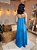 VESTIDO LONGO LISO ALCINHA DETALHE LAÇO AZUL CELESTE - Imagem 2