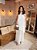 VESTIDO LONGO CHIFON COM TOQUE DE SEDA OMBRO SÓ COM DETALHE PESCOÇO CAM BRANCO LIUREX - Imagem 1